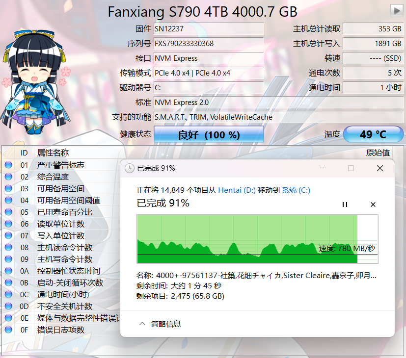 梵想 S790 4T 固态硬盘