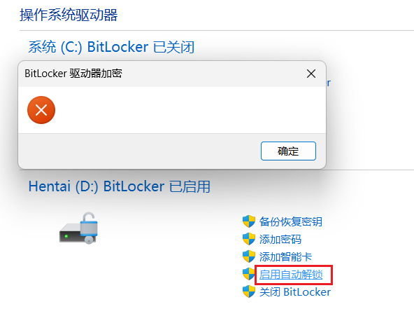 启用 BitLocker 磁盘加密的体验