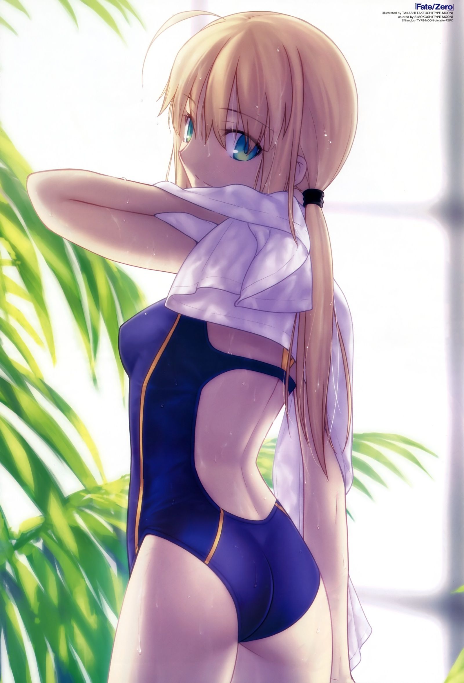 saber美图 saber同人图 fate/zero 泳衣