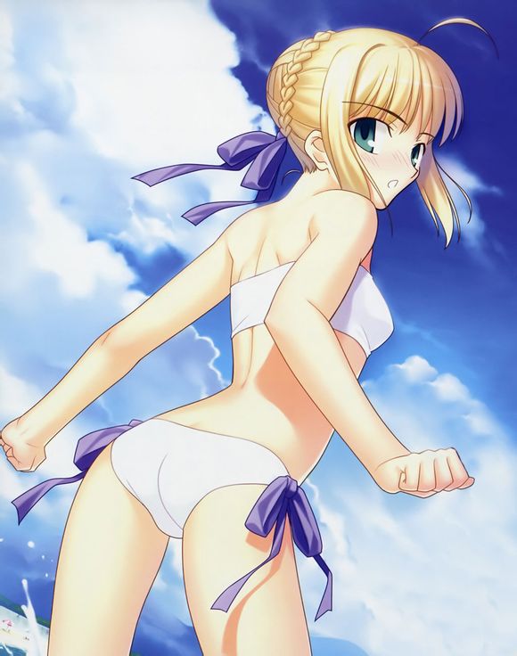 saber美图 saber同人图 fate/zero 泳装