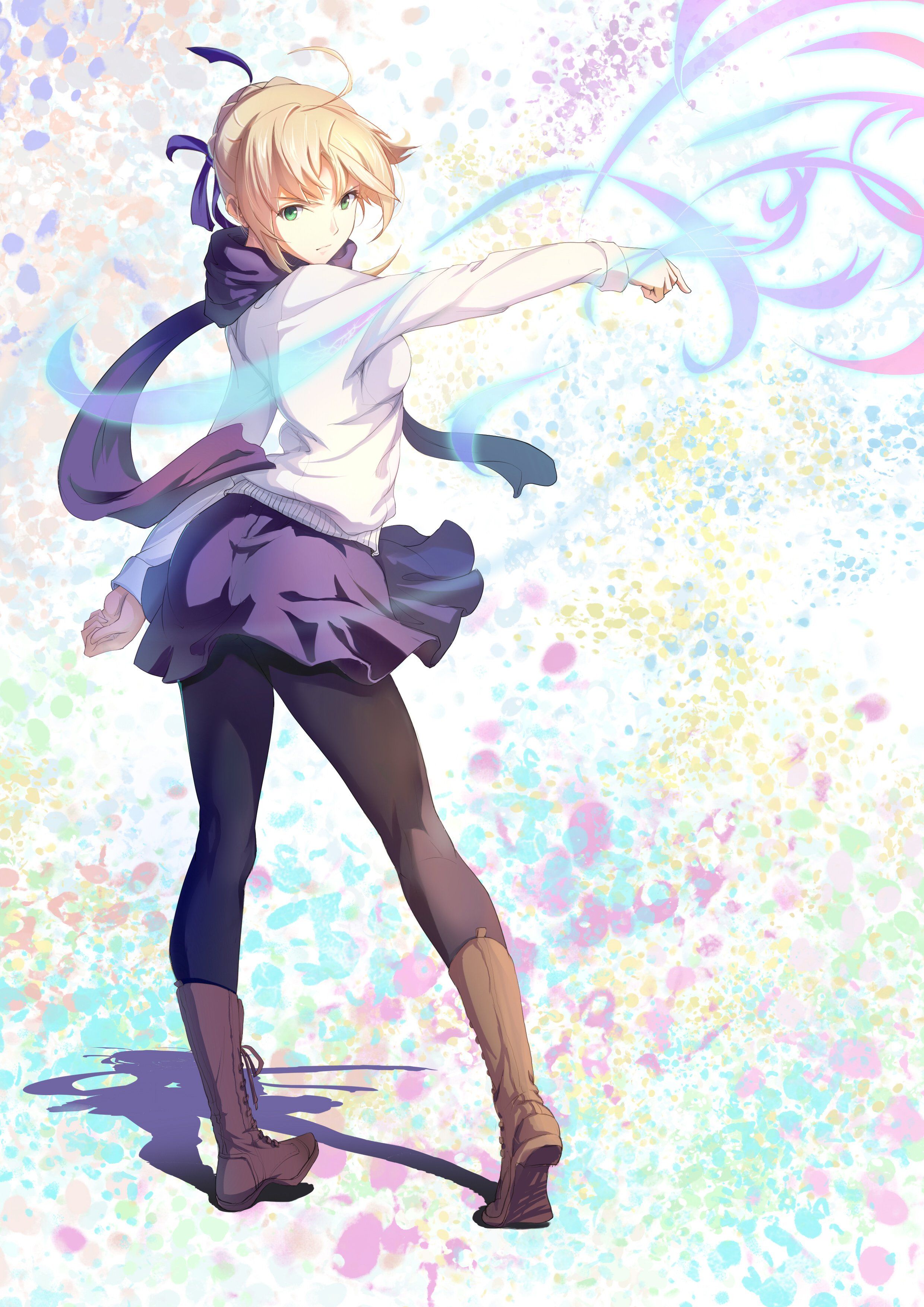 saber同人美图