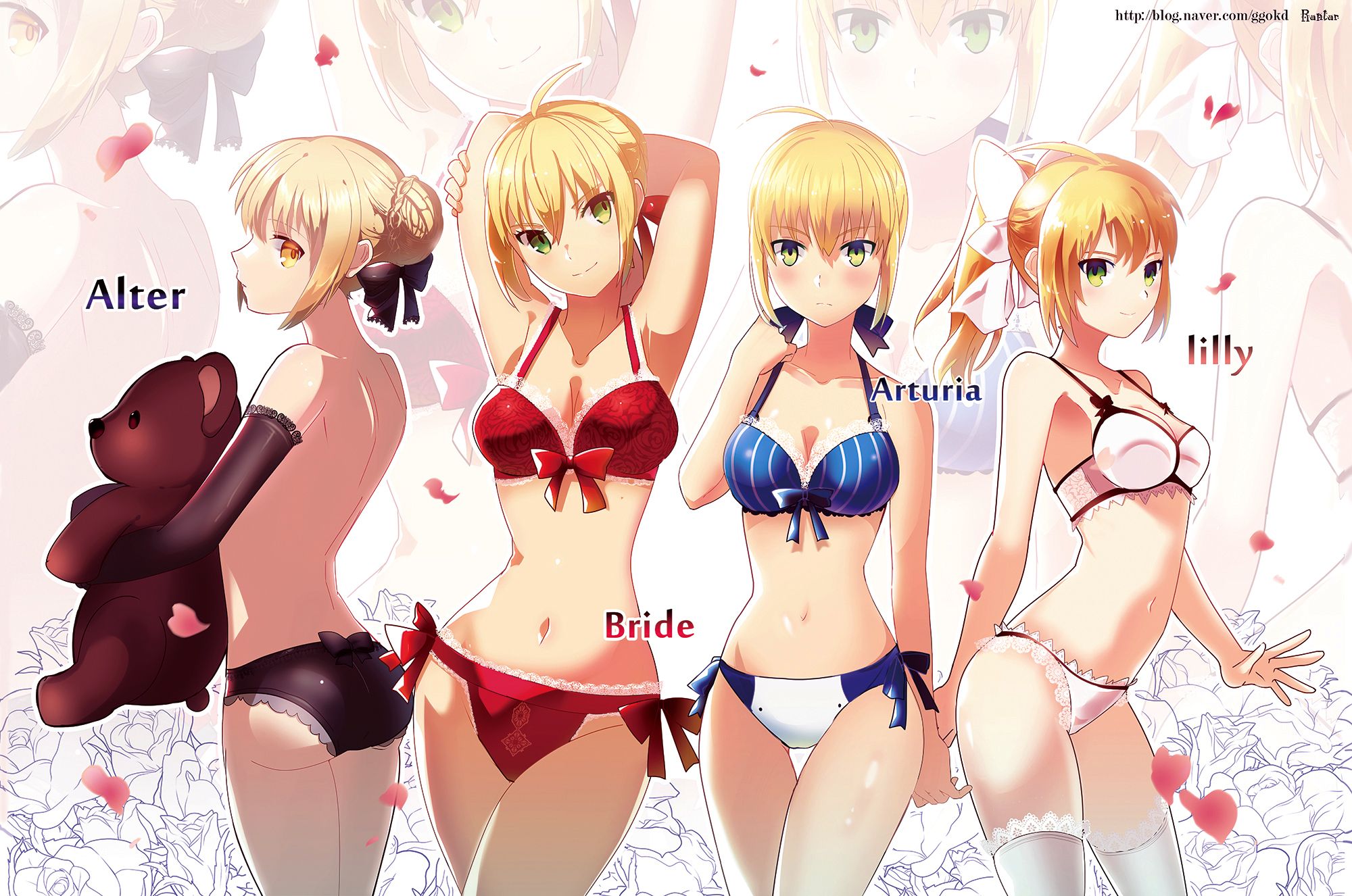 saber美图 泳装 四色战队
